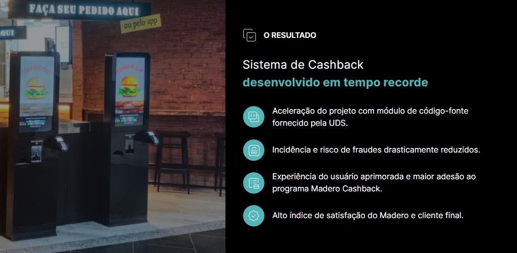 Imagem resultados do case madero cashback.