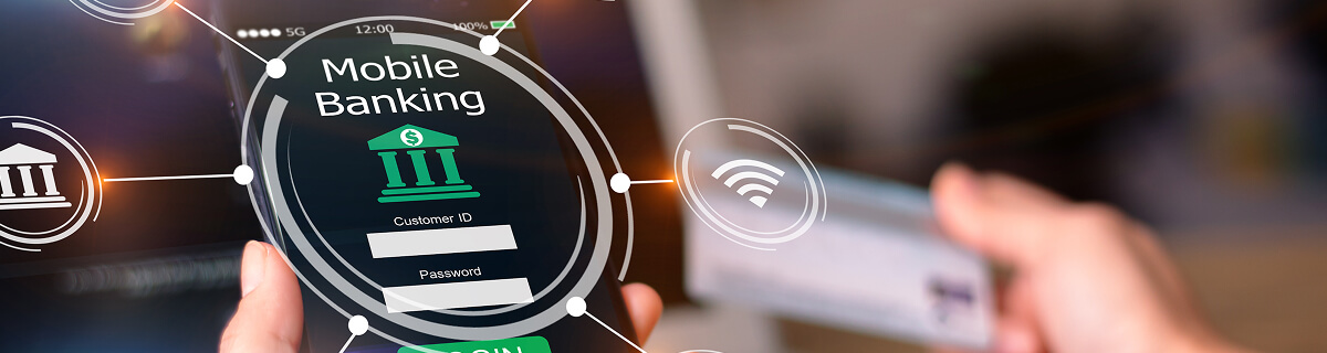 Ilustração representando banco digital whitelabel com app financeiro personalizado